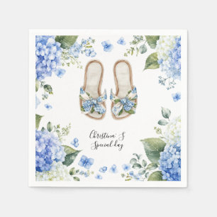 Serviette En Papier Fleurs d'hortensia flore fleuriste amoureux aquare