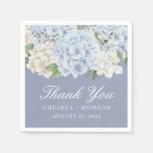 Serviette En Papier Fleurs d'Hydrangea Périwinkle Purple Wedple Party