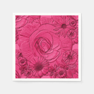 Serviette En Papier Fleurs embouteillées-Berry-COCKTAIL NAPKINS