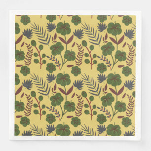 Serviette En Papier Fleurs et papillons floraux motifs sans soudure