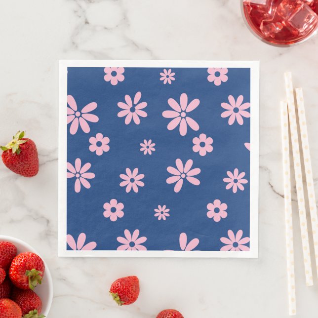 Serviette En Papier Fleurs et pétales 13 (En situation)