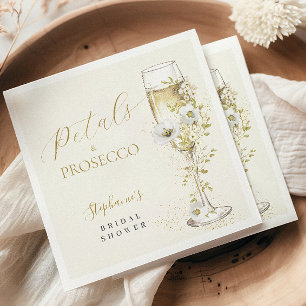 Serviette En Papier Fleurs et Prosecco Fleurs sauvages Enterrement de 