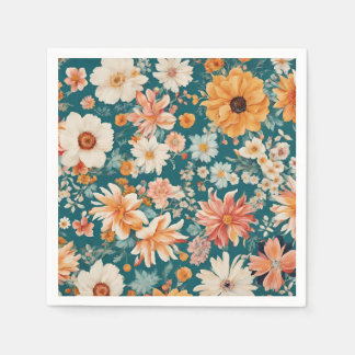 Serviette En Papier Fleurs Extraordinaires
