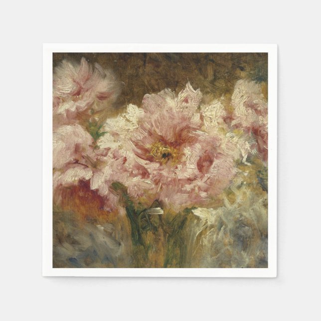 Serviette En Papier Fleurs - Félix Ziem (Devant)