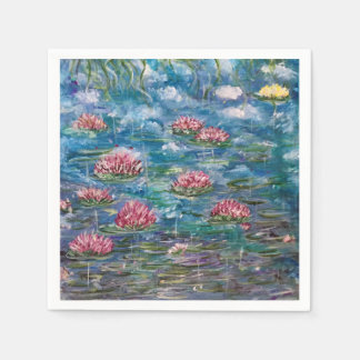 Serviette En Papier "Fleurs flottantes" Cocktails serviettes
