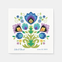 Fleurs folkloriques polonaises Lavande bleue