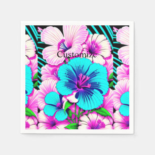 Serviette En Papier Fleurs Hibiscus multicolores Thunder_Cove