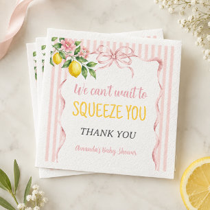 Serviette En Papier Fleurs Impatientes de Serrer Bébé Shower de Citron