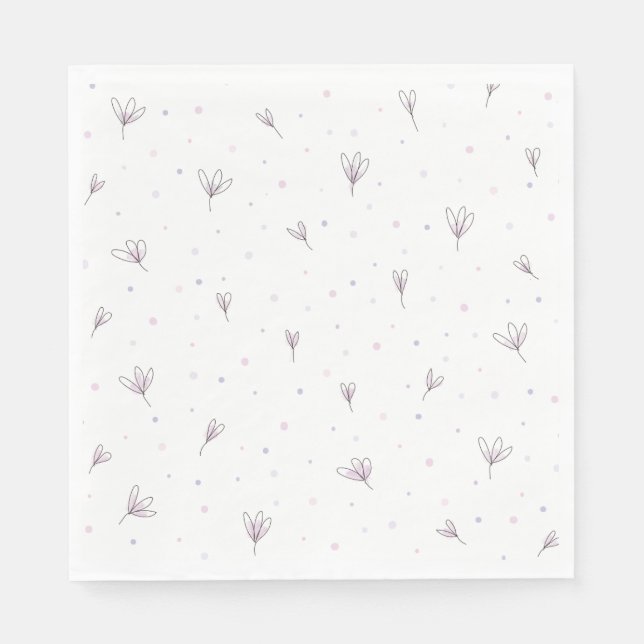 Serviette En Papier Fleurs Lilac (Devant)