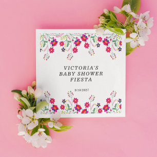 Serviette En Papier Fleurs mexicaines Baby shower Fiesta