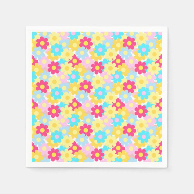 Serviette En Papier Fleurs mignonnes (Devant)