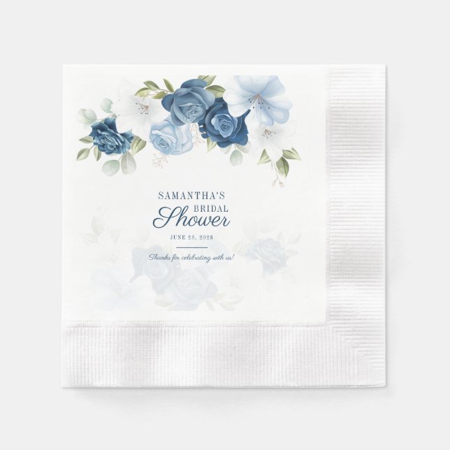 Serviette En Papier Fleurs modernes de eucalyptus en papier script (Devant)