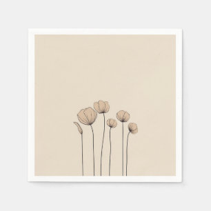 Serviette En Papier Fleurs modernes Naples