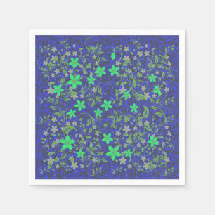 Serviette En Papier Fleurs motif 08.b DGrey BG