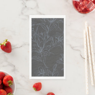 Serviette En Papier Fleurs Motif 13