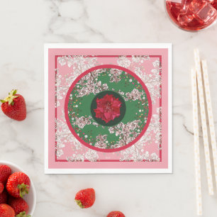 Serviette En Papier Fleurs pour Noël