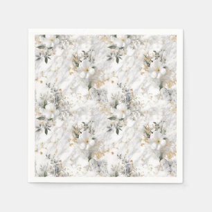 Serviette En Papier Fleurs printanières modernes sur douche de mariée 