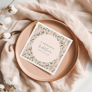 Serviette En Papier Fleurs Rétro de Marguerites Vertes Mariage Sur Mes