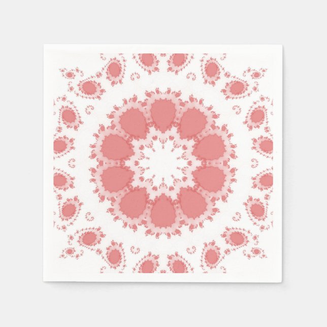 Serviette En Papier Fleurs roses (Devant)