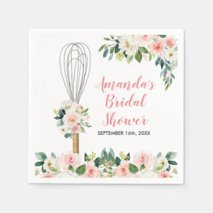 Serviette En Papier Fleurs roses bientôt emportées pour la fête de mar
