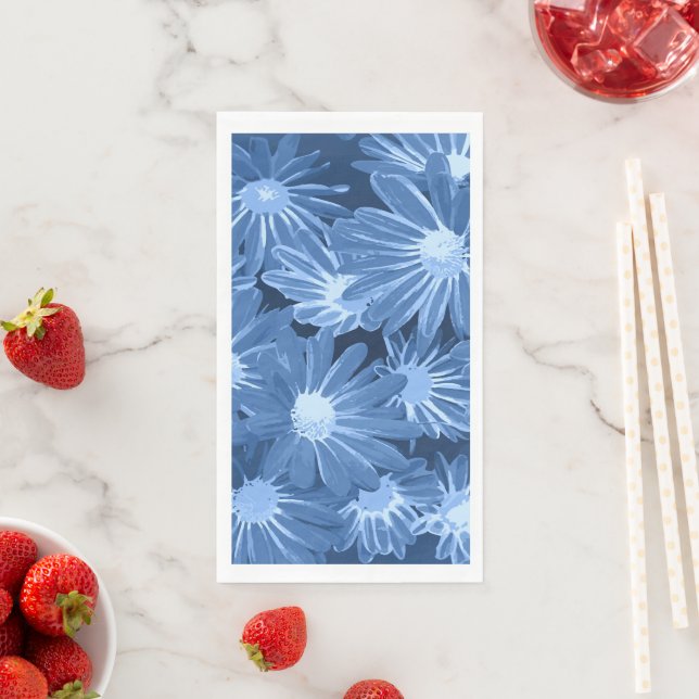 Serviette En Papier Fleurs rouges et jaunes 3 (En situation)