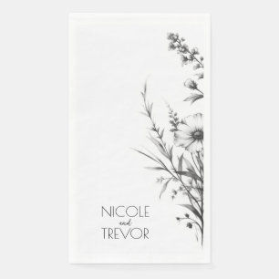 Serviette En Papier Fleurs sauvages audacieux
