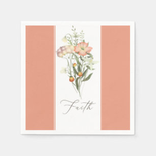 Serviette En Papier Fleurs sauvages Foi