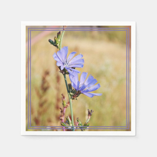 Serviette En Papier Fleurs sauvages le matin (Devant)