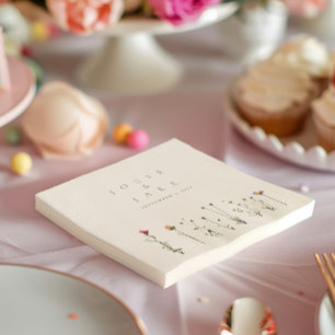 Serviette En Papier Fleurs sauvages modernes Naples