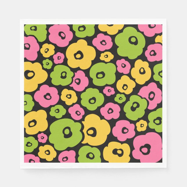 Serviette En Papier Fleurs sauvages Motif (Devant)