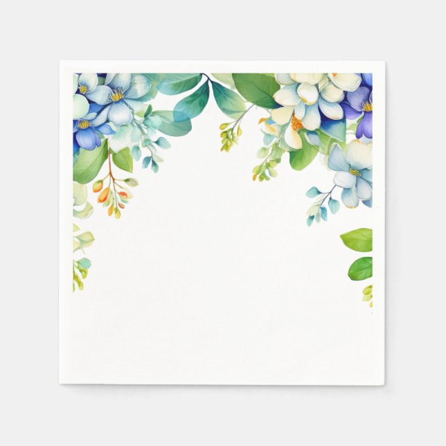 Serviette En Papier Fleurs suspendues décoratives (Devant)
