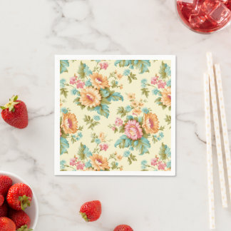 Serviette En Papier Fleurs vintages du pays victorien