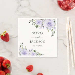 Serviette En Papier Fleurs violettes, Fleurs Lilac, Mariage Floral