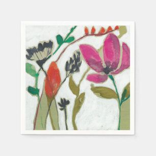 Serviette En Papier Fleurs vives