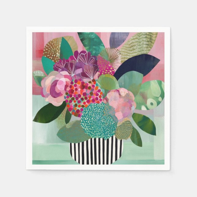 Serviette En Papier Fleurs Whimsics (Devant)