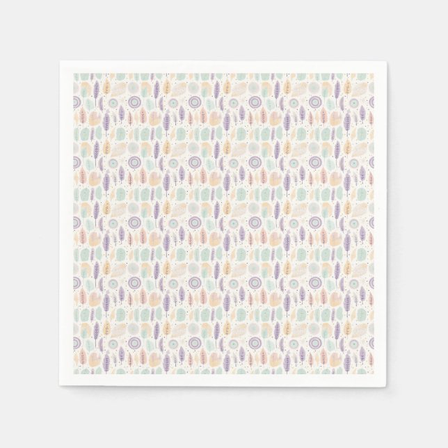 Serviette En Papier Fleurs Whisper Beauté Au Monde (Devant)