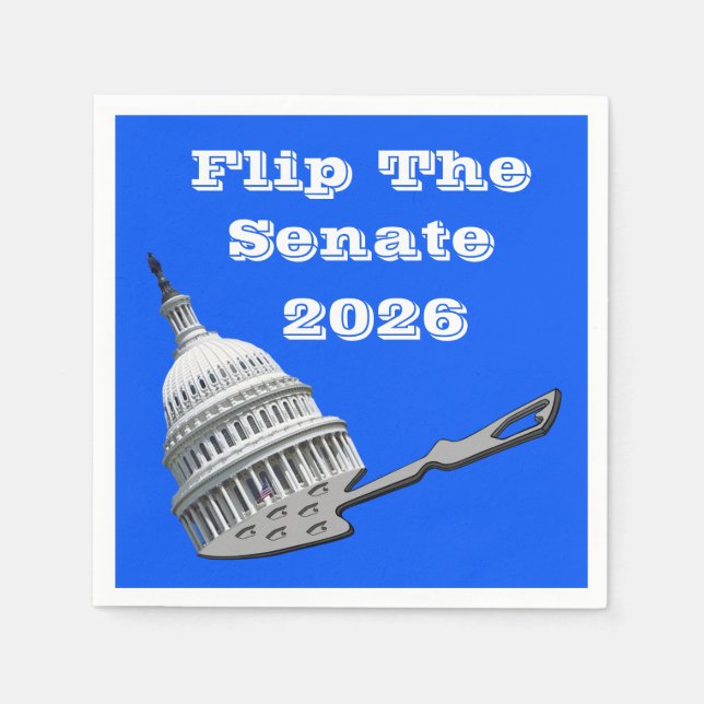 Serviette En Papier Flip The Senate Vote Blue 2026 (Devant)
