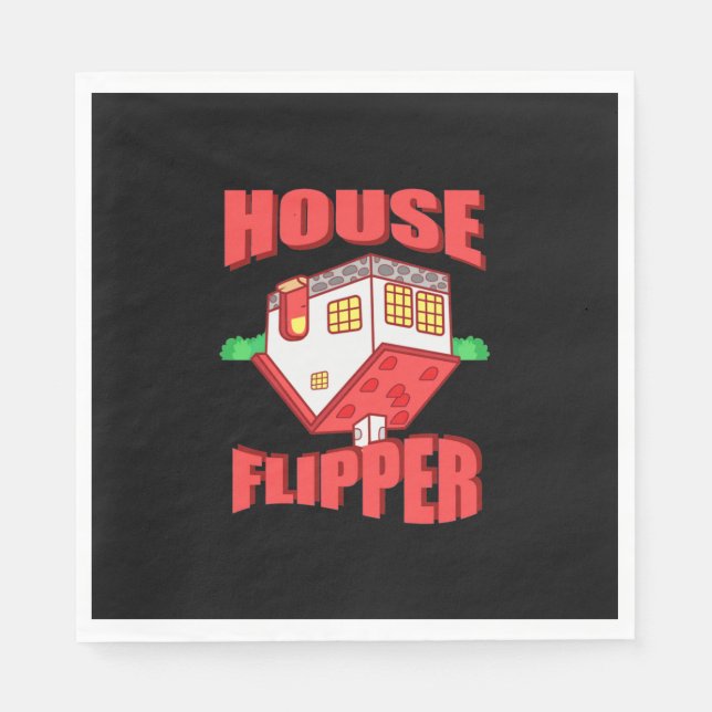 Serviette En Papier Flipper de la maison de l'agent immobilier (Devant)