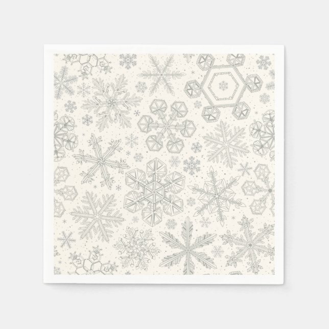 Serviette En Papier Flocon de neige (Devant)