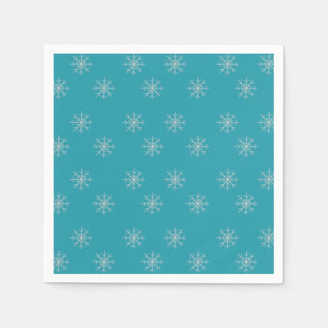 Serviette En Papier Flocon de neige  (Devant)