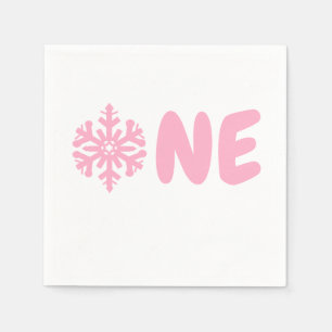 Serviette En Papier Flocon de neige 1er anniversaire