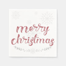 Flocon de neige & Branches Serviettes de vacances