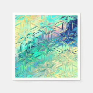 Serviette En Papier Flocon de neige en verre coloré pastel mignon