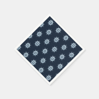 Serviette En Papier Flocon de Neige Pailleté Cristal Bleu Glacé Hiver 