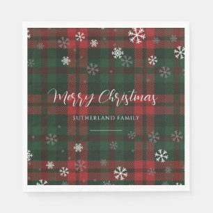 Serviette En Papier Flocon de neige plat par pays Noël personnalisé