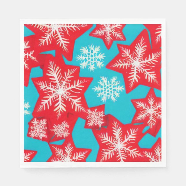 Serviette En Papier Flocons de neige (Devant)