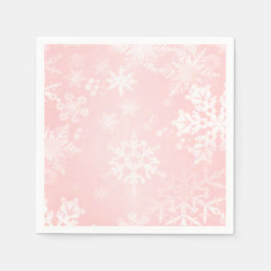 Serviette En Papier Flocons de neige sur les serviettes de papier