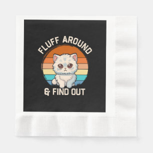 Serviette En Papier Flofilerie et Découvrez Drôle Rétro Chat