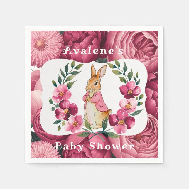Serviette En Papier Flopsy's Countryside Adventure Girl Baby shower (Devant)