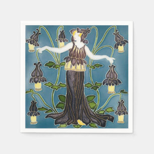 Serviette En Papier Flora Art Nouveau de Walter Crane